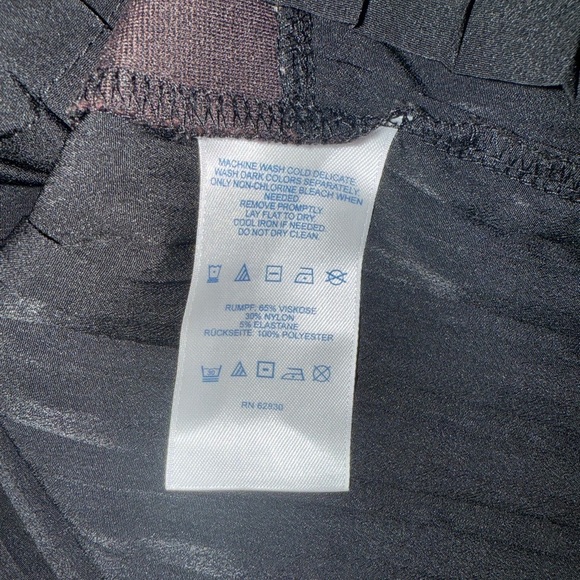 Lands' End Boxy Brown and Black 3/4 Sleeve Blouse XS - Picture 5 of 9